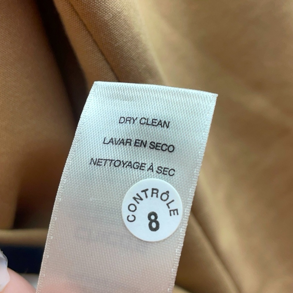 Chico’s Tan Black Faux Leather Trim Zip Jacket Sz 0 (XS) - Picture 4 of 6